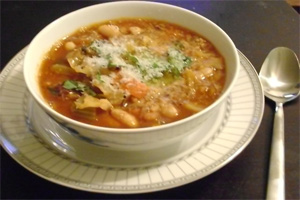 Bowl of Minestrone Soup