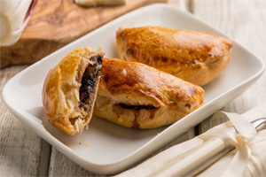 Savory turnover stuffed with meat,  vegetables, and cheese